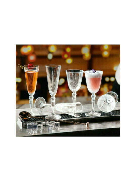 Melodia Set of Crystal Champagne Glasses 160ml 6pcs