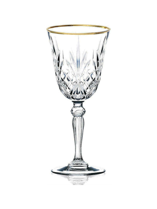 Melodia Set of Crystal Liqueur Glasses Gold Stripe 50ml 6pcs