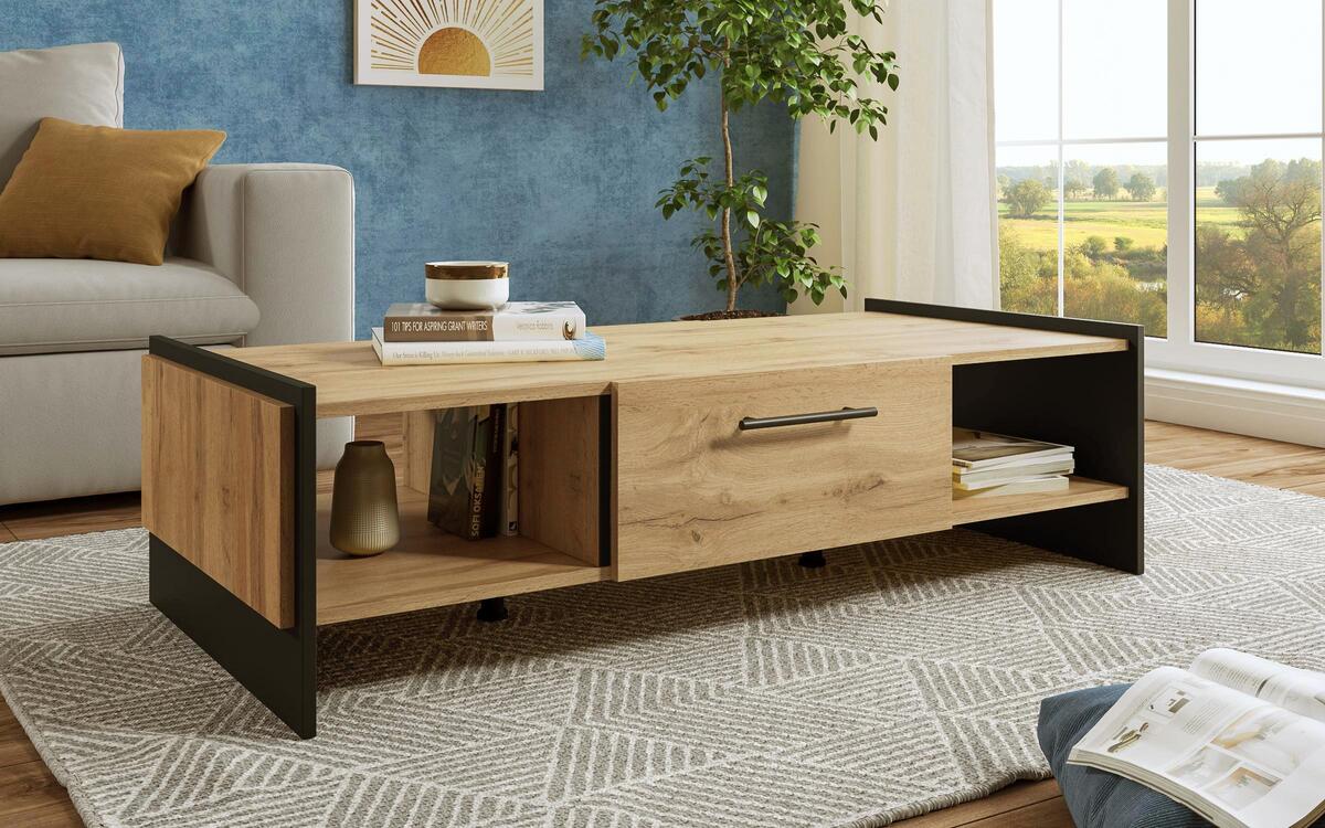 Coffee table Ismac 7457 oak vottan + black