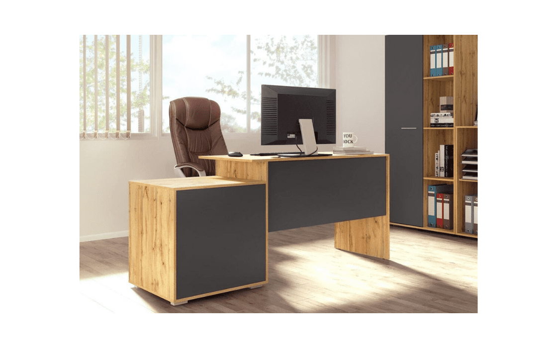 Office Juan 7350 oak anthracite + white glossy