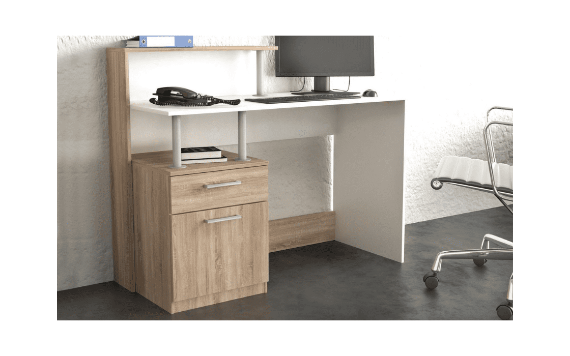 Office Bishop 3219 white + oak sonoma
