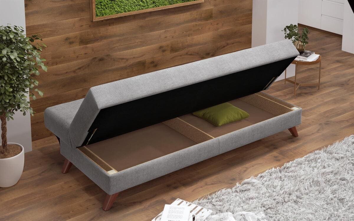 Three-seater sofa/bed Brenda 8433 grey