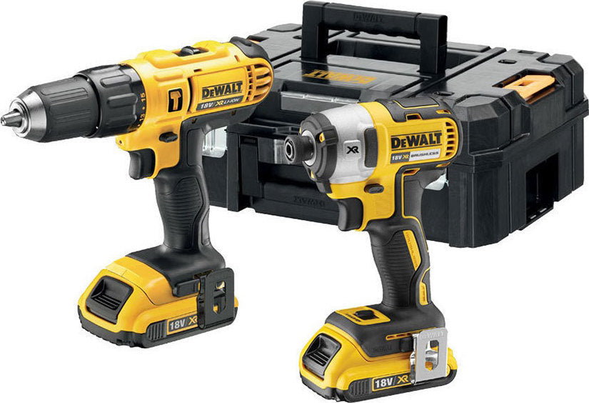 Dewalt Impact Drill & Impact Driver 18V Set with 2x2Ah Batteries and Case DCK2530D2