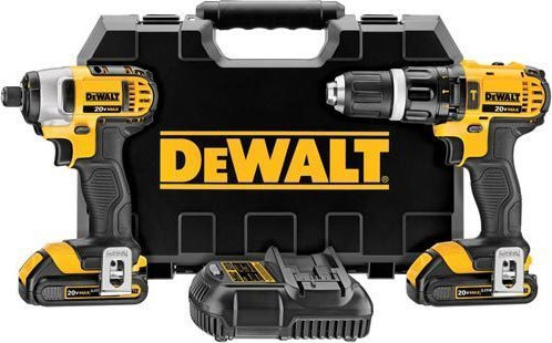 Dewalt 18V Impact Drill & Impact Driver Set with 2x1.5Ah Batteries and Case DCK285C2