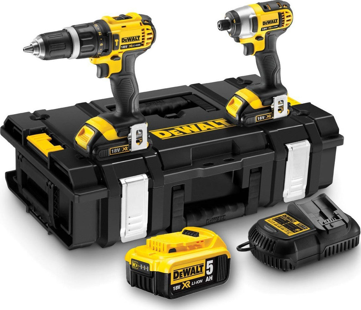 Dewalt 18V Impact Drill & Impact Driver Set with 2x1.5Ah Batteries and Case DCK285C2