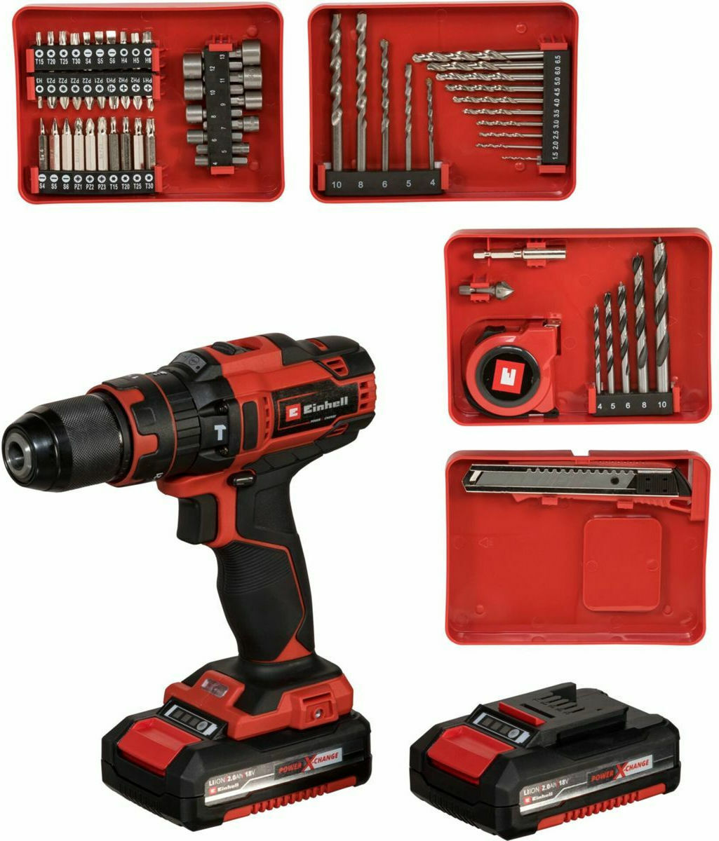 Einhell TE-CD 18/40 Li-i +64 Impact Drill Battery 18V 2x2Ah 31627441