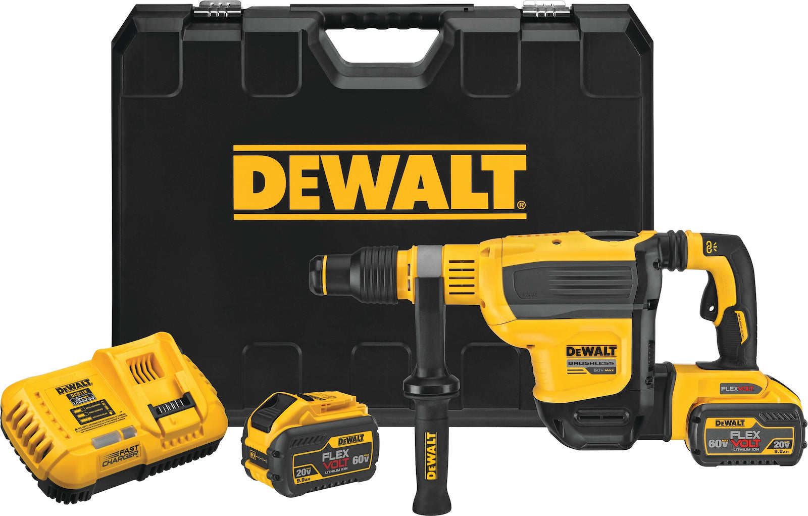 Dewalt 54V Cordless Hammer Drill with SDS Max 2x9Ah DCH614X2