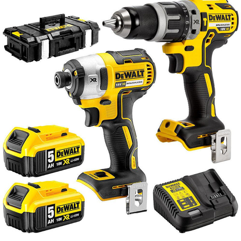Dewalt 18V Impact Drill & Impact Driver Set with 2x5Ah Batteries and Case DCK266P2