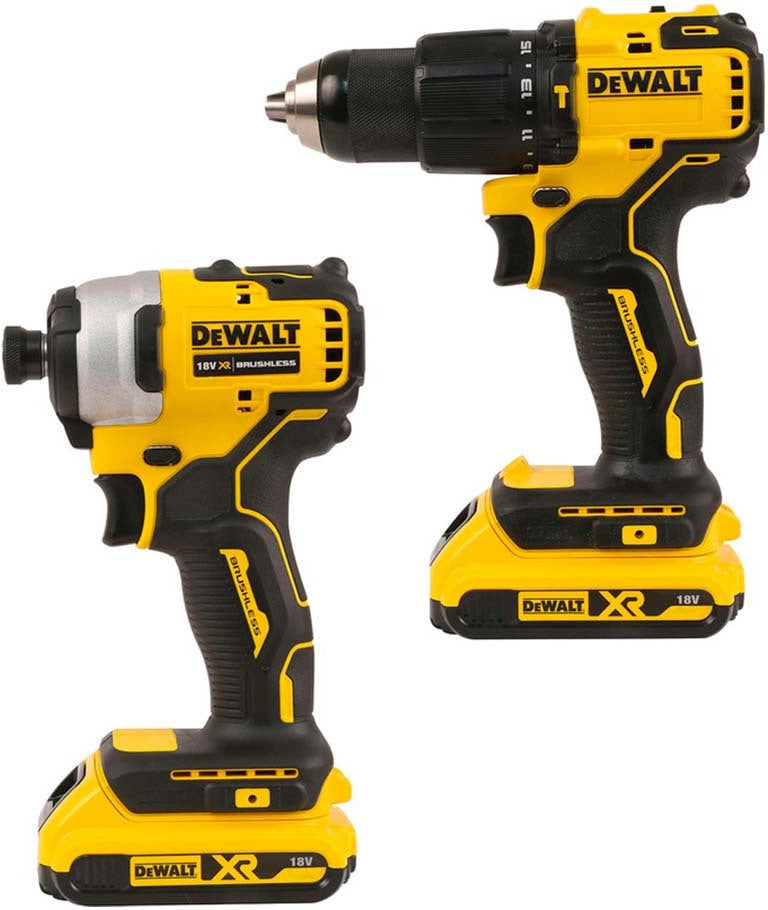 Dewalt 18V XR Brushless Set Impact Drill & Impact Driver 18V with 2x3Ah Batteries and Case 17830707