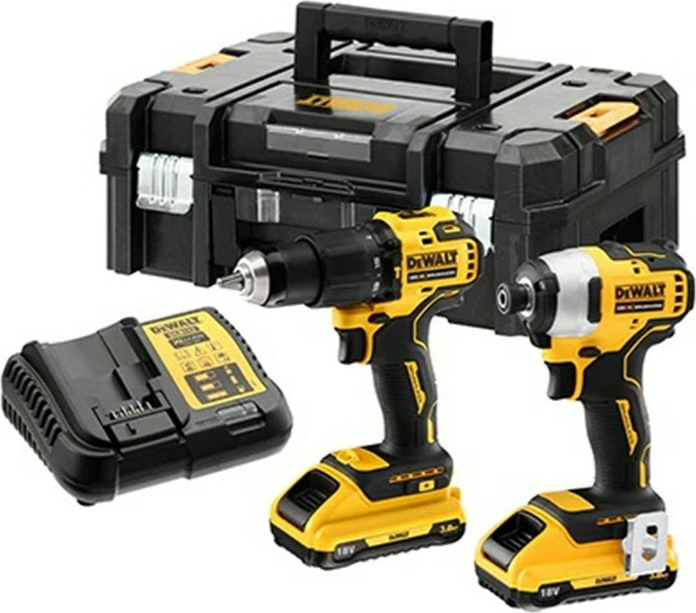 Dewalt 18V XR Brushless Set Impact Drill & Impact Driver 18V with 2x3Ah Batteries and Case 17830707
