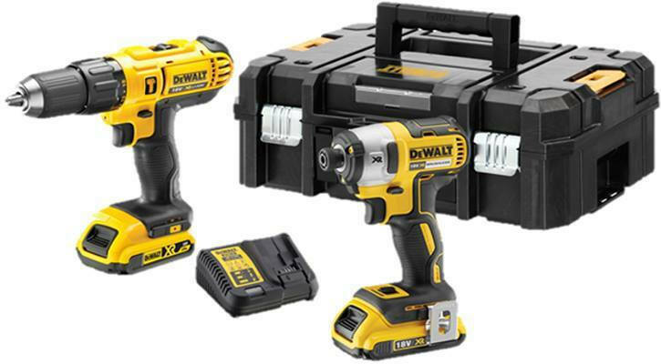 Dewalt Impact Drill & Impact Driver 18V Set with 2x2Ah Batteries and Case DCK2530D2