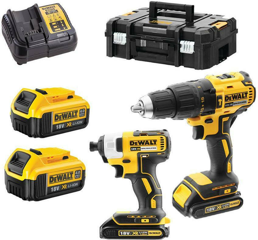 Dewalt 18V Impact Drill & Impact Driver Set with 2x4Ah Batteries and Case DCK2060M2T