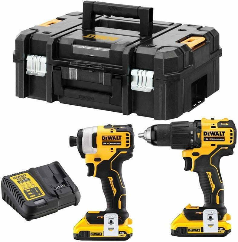 Dewalt 18V Drill & Impact Driver Set with 2x2Ah Batteries and Case DCK2062D2T