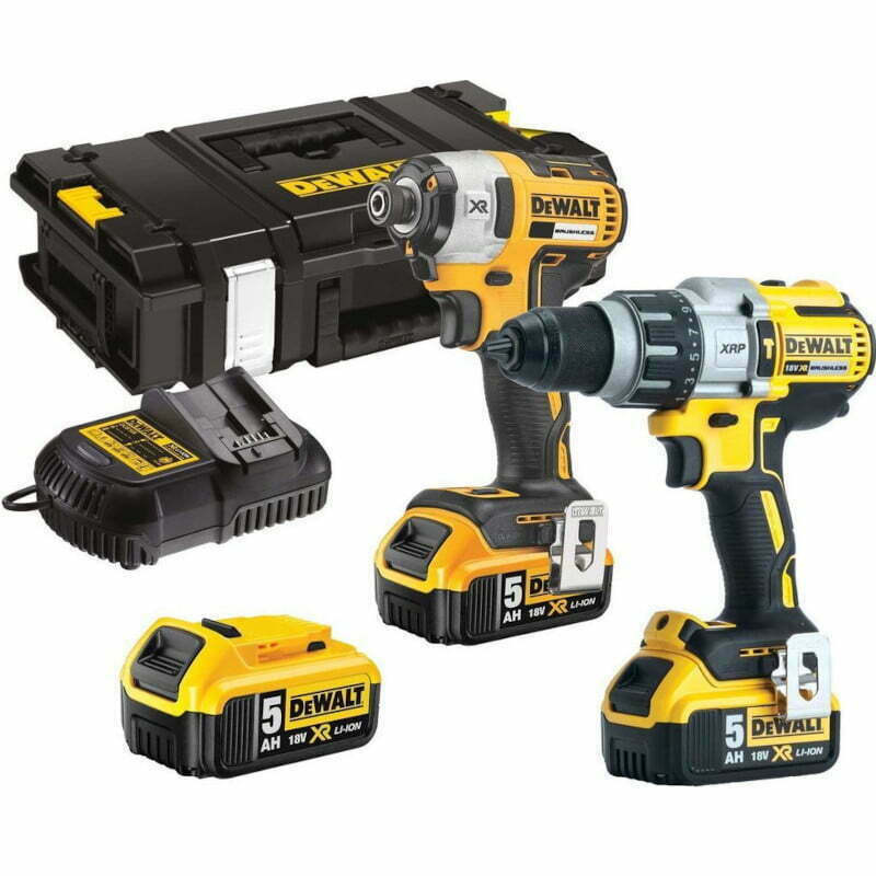 Dewalt 18V Impact Drill & Impact Driver Set with 3x5Ah Batteries and Case DCK276P3T