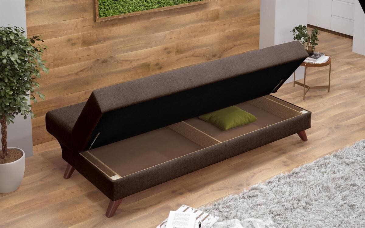 Three-seater sofa/bed Brenda 8433 brown