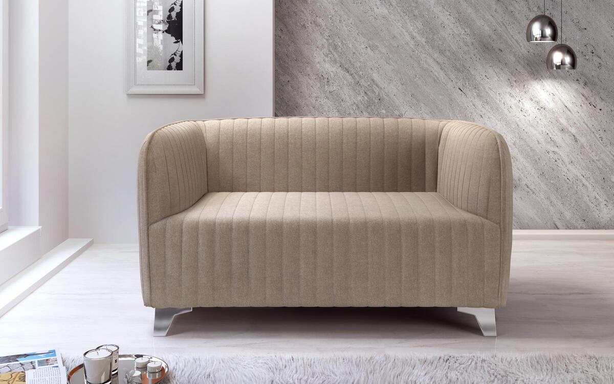 Two-seater sofa Mokka 8350 dark beige