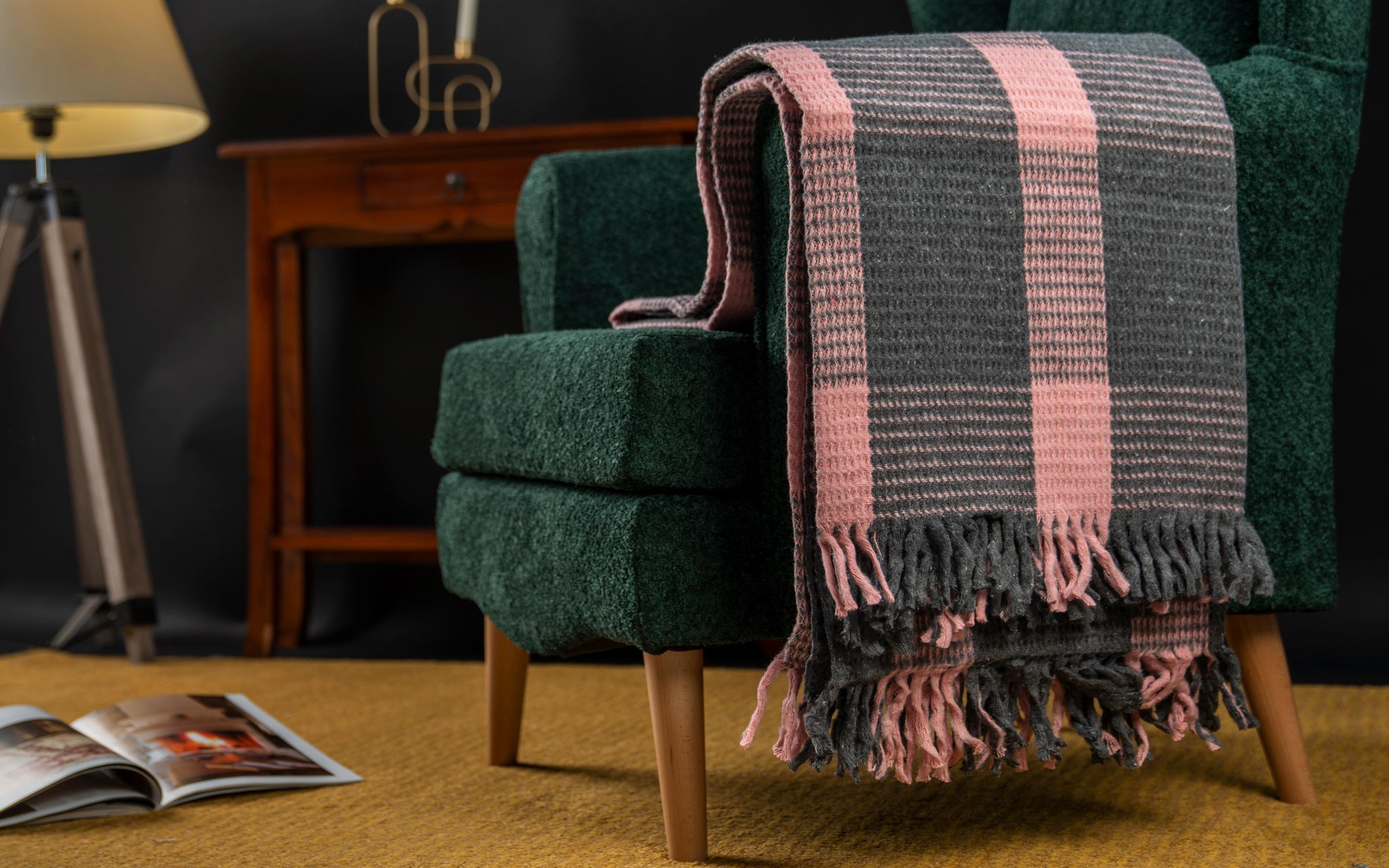 Moon blanket 150x200 black + pink