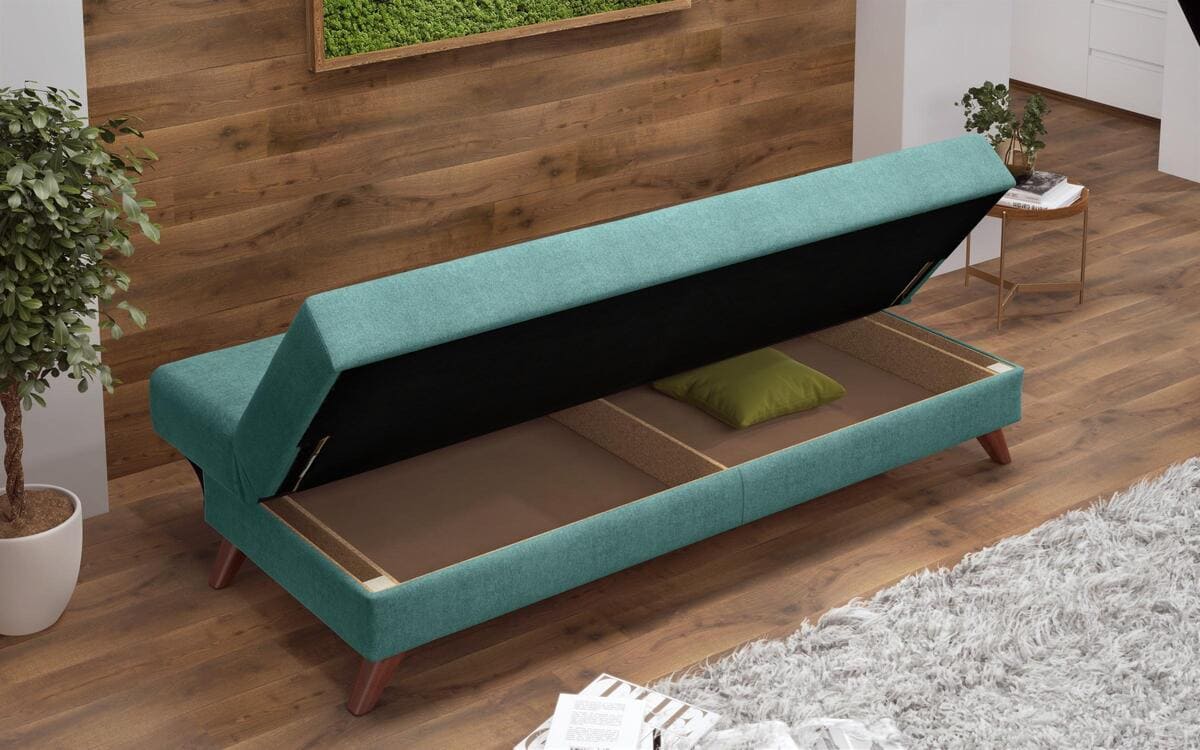 Three-seater sofa/bed brenda 8433 turquoise
