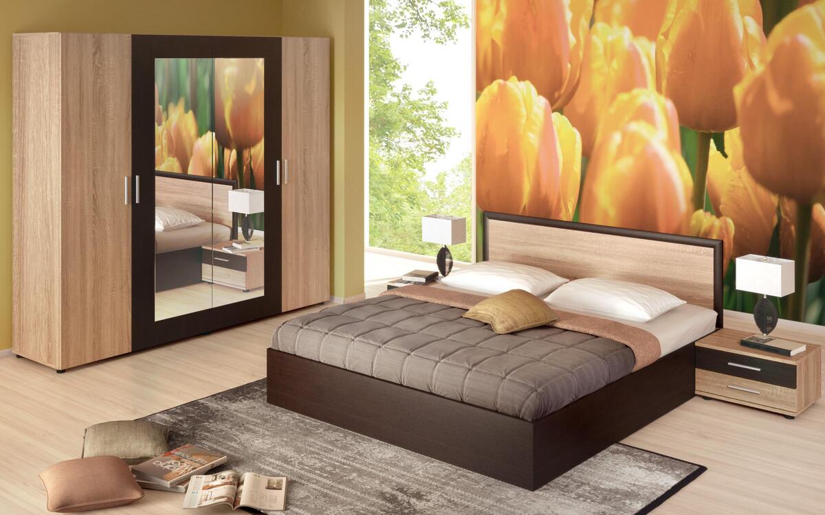 Path Bedroom Set 160x200 sonoma oak + wenge