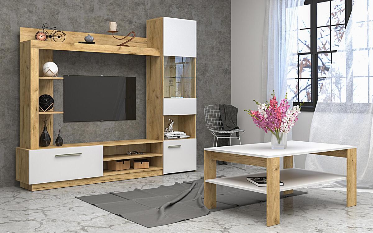 Coffee table Stallion 3433 golden oak kraft + white