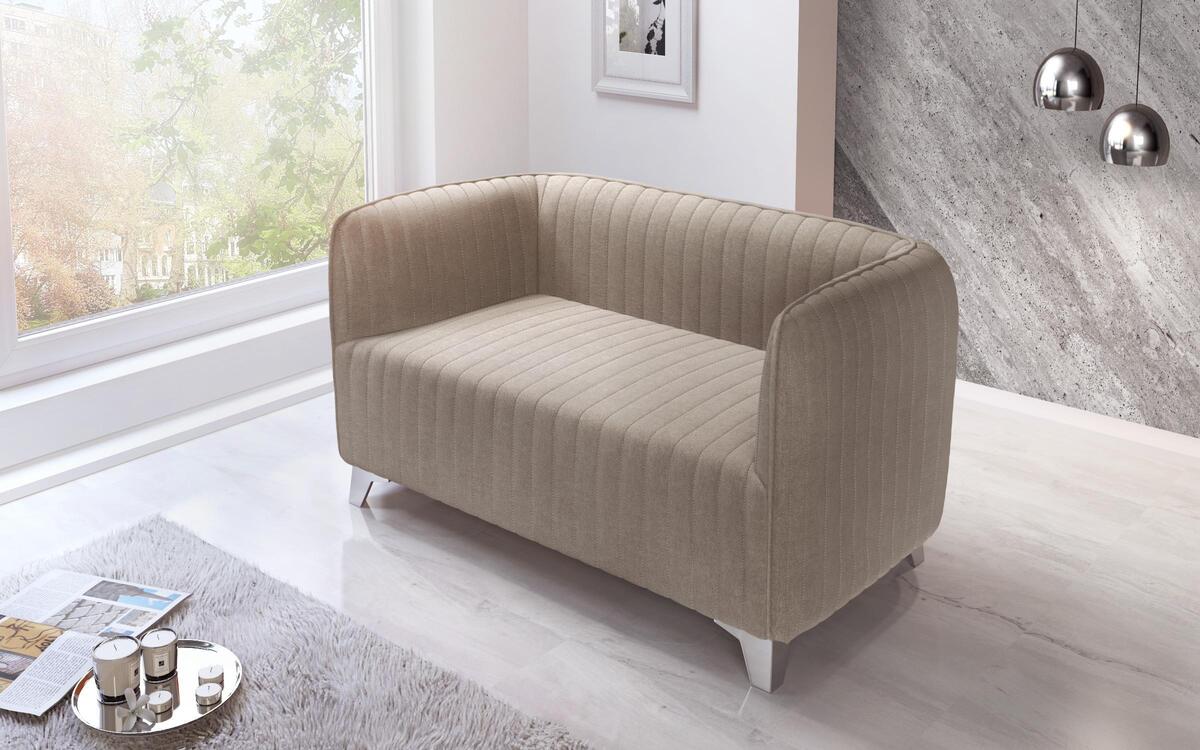 Two-seater sofa Mokka 8350 dark beige