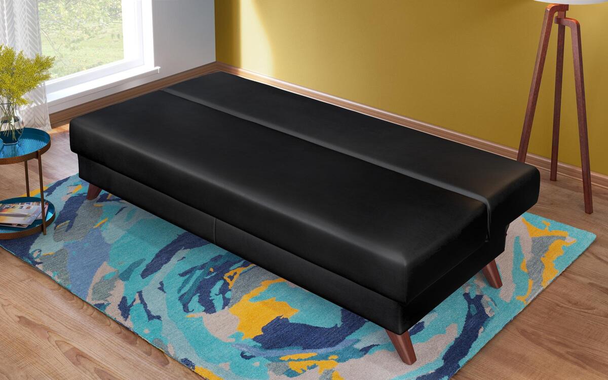 Three-seater sofa/bed Valis 8450 black
