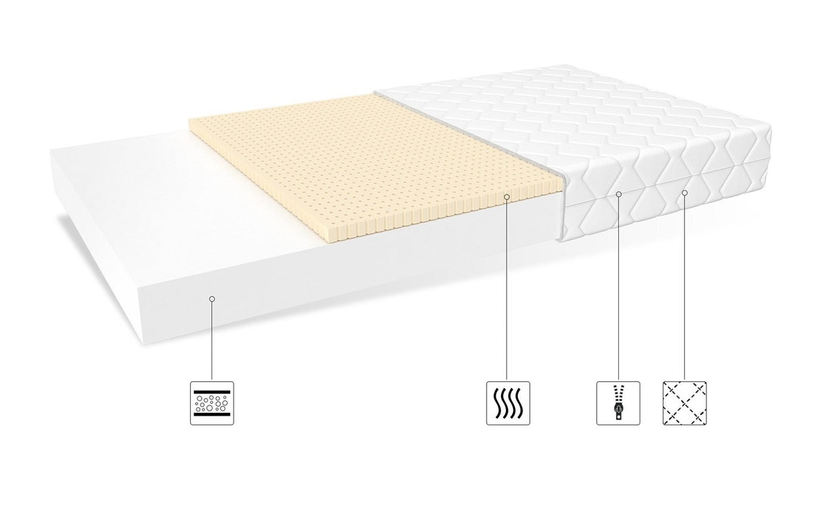 Double-sided mattress Babytec 80x190 white