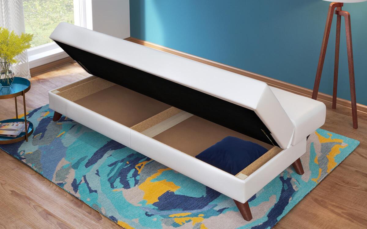 Three-seater sofa/bed Valis 8450 white