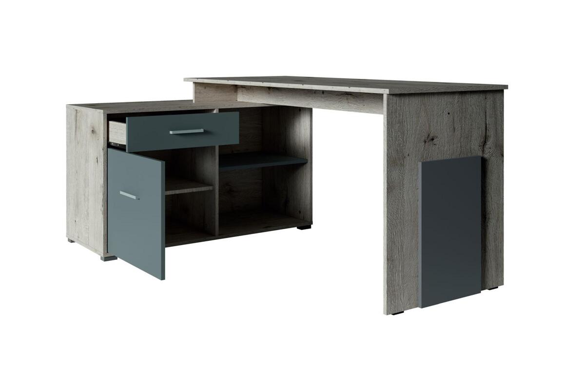 Lora desk 4380 wellington oak + graphite