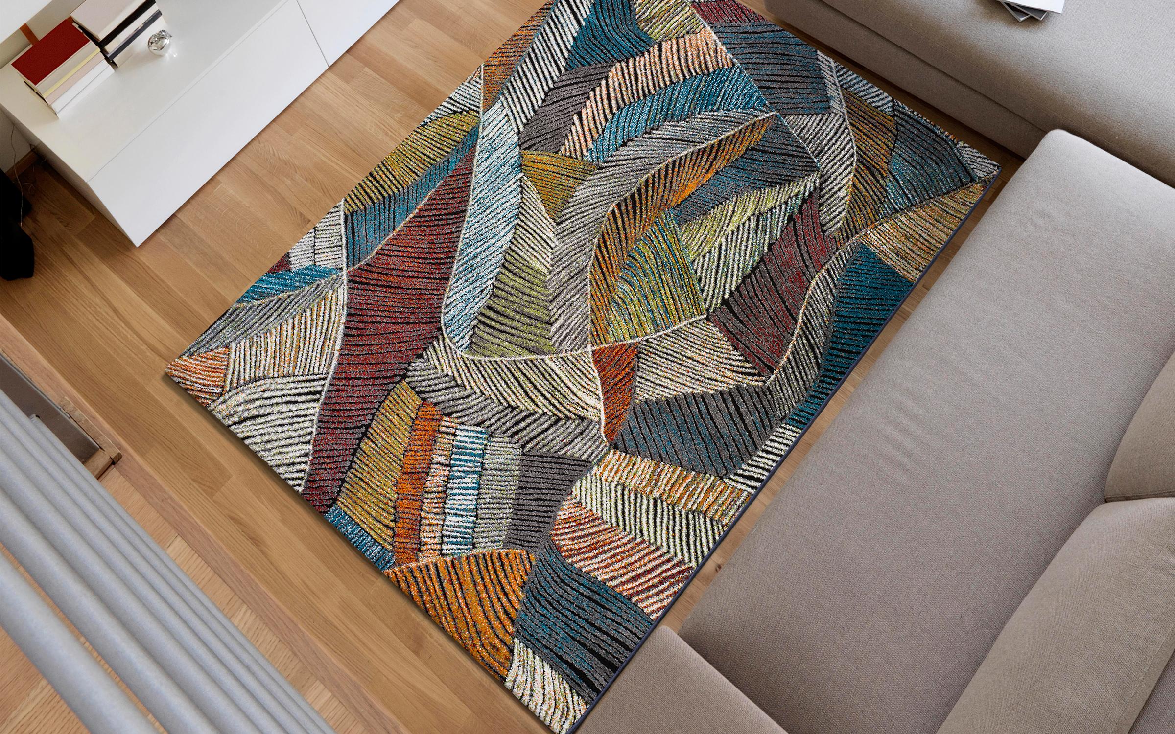 Carpet Koby 4907 colorful feathers