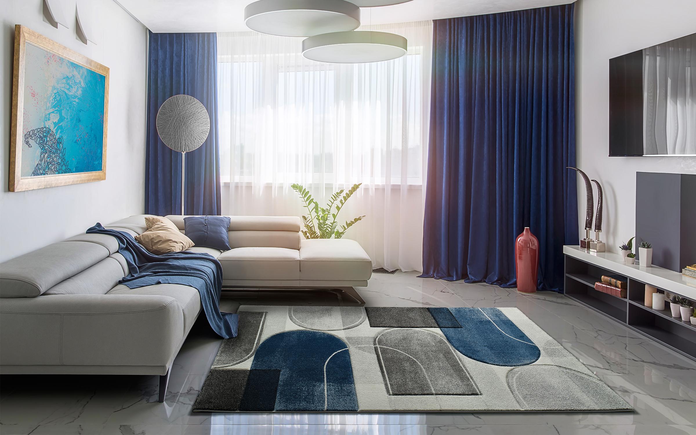 Carpet Locatelli 8930 blue + black + grey