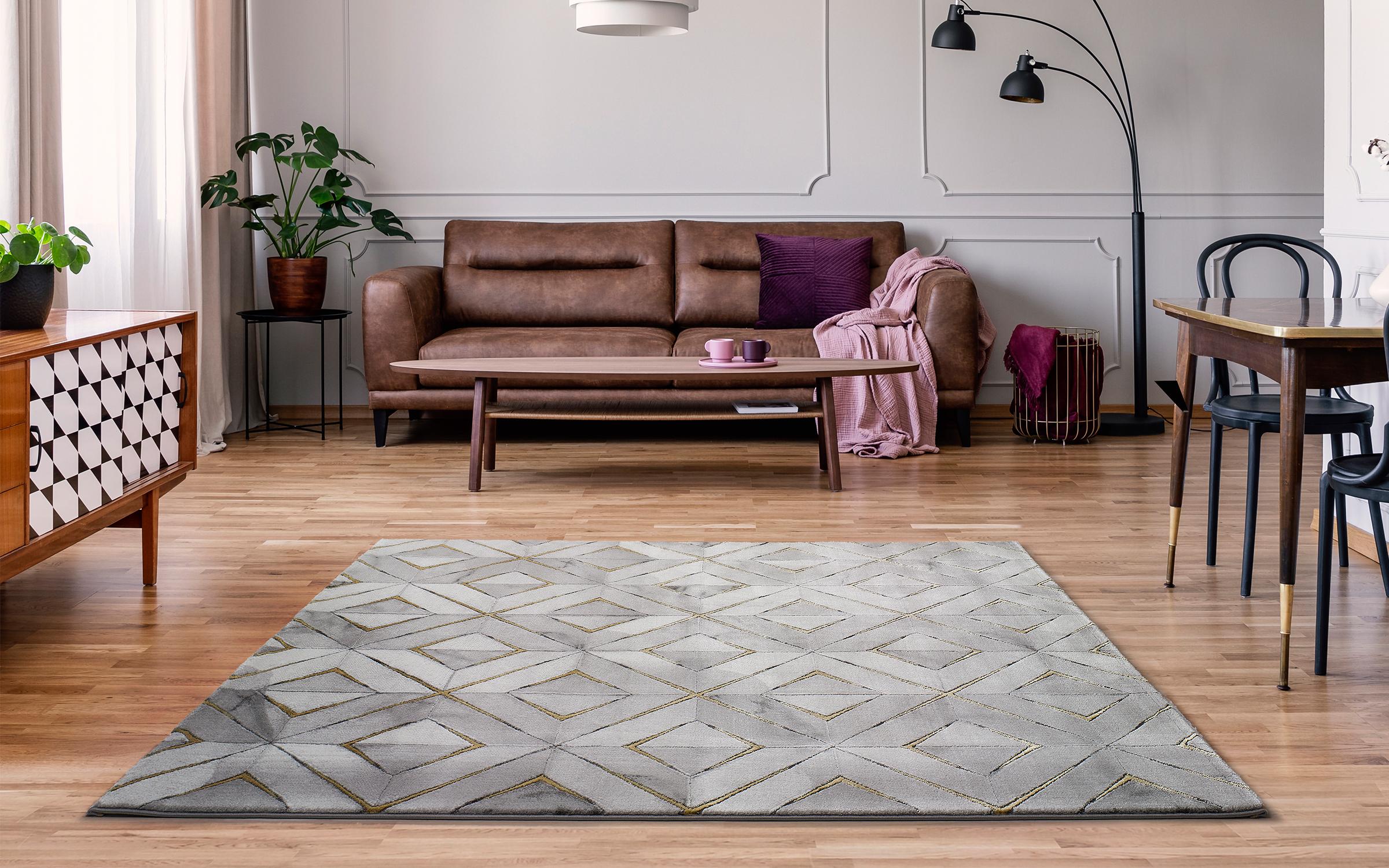 Carpet Baldur 9264 grey + yellow