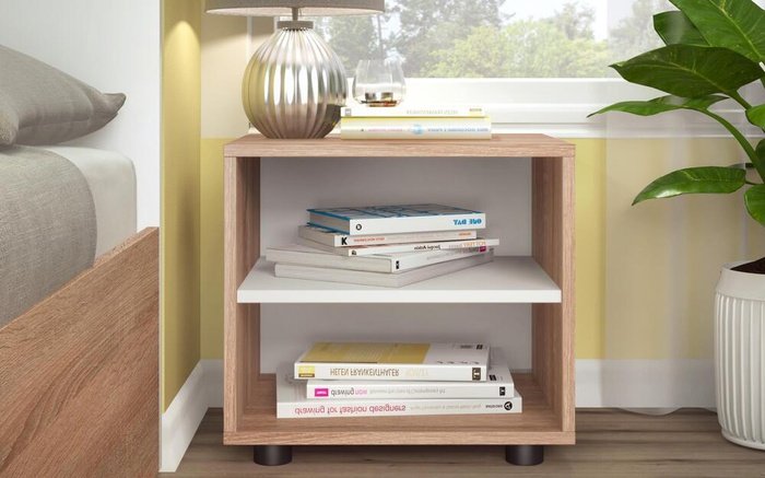 Bedside table Carlos 3821 oak sonoma + white
