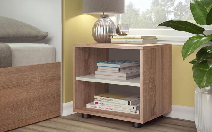 Bedside table Carlos 3821 oak sonoma + white