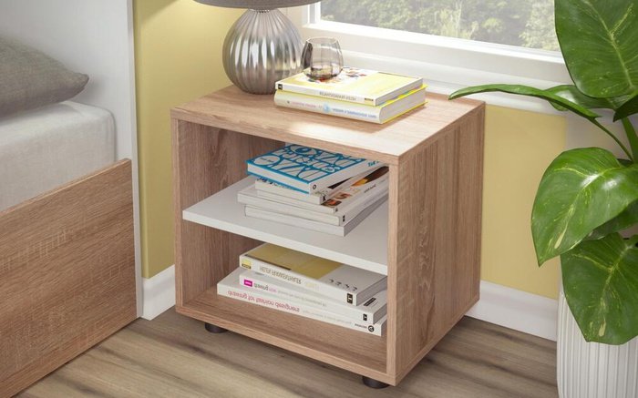 Bedside table Carlos 3821 oak sonoma + white