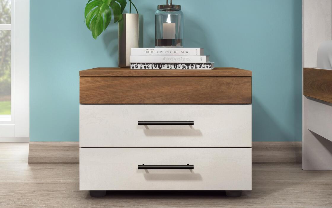 Reislin 7671 bedside table cognac oak + silk