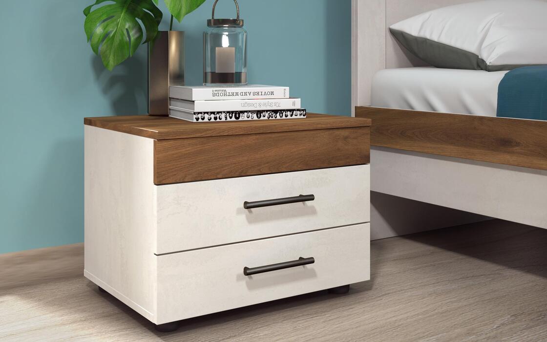 Reislin 7671 bedside table cognac oak + silk
