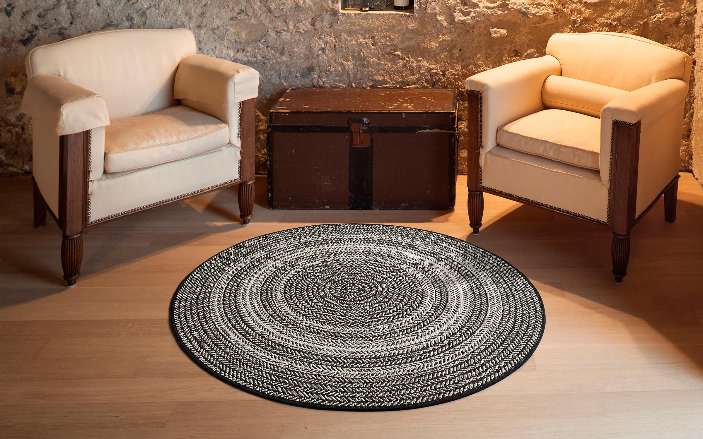 Round rug Lamal 2456 black