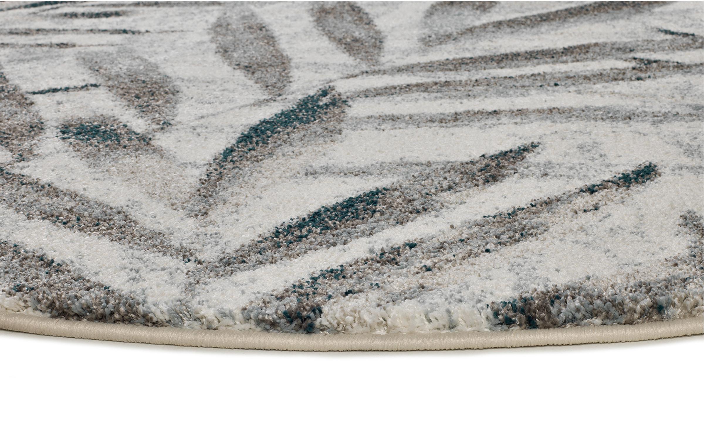 Round carpet Pedro 7319 black + white