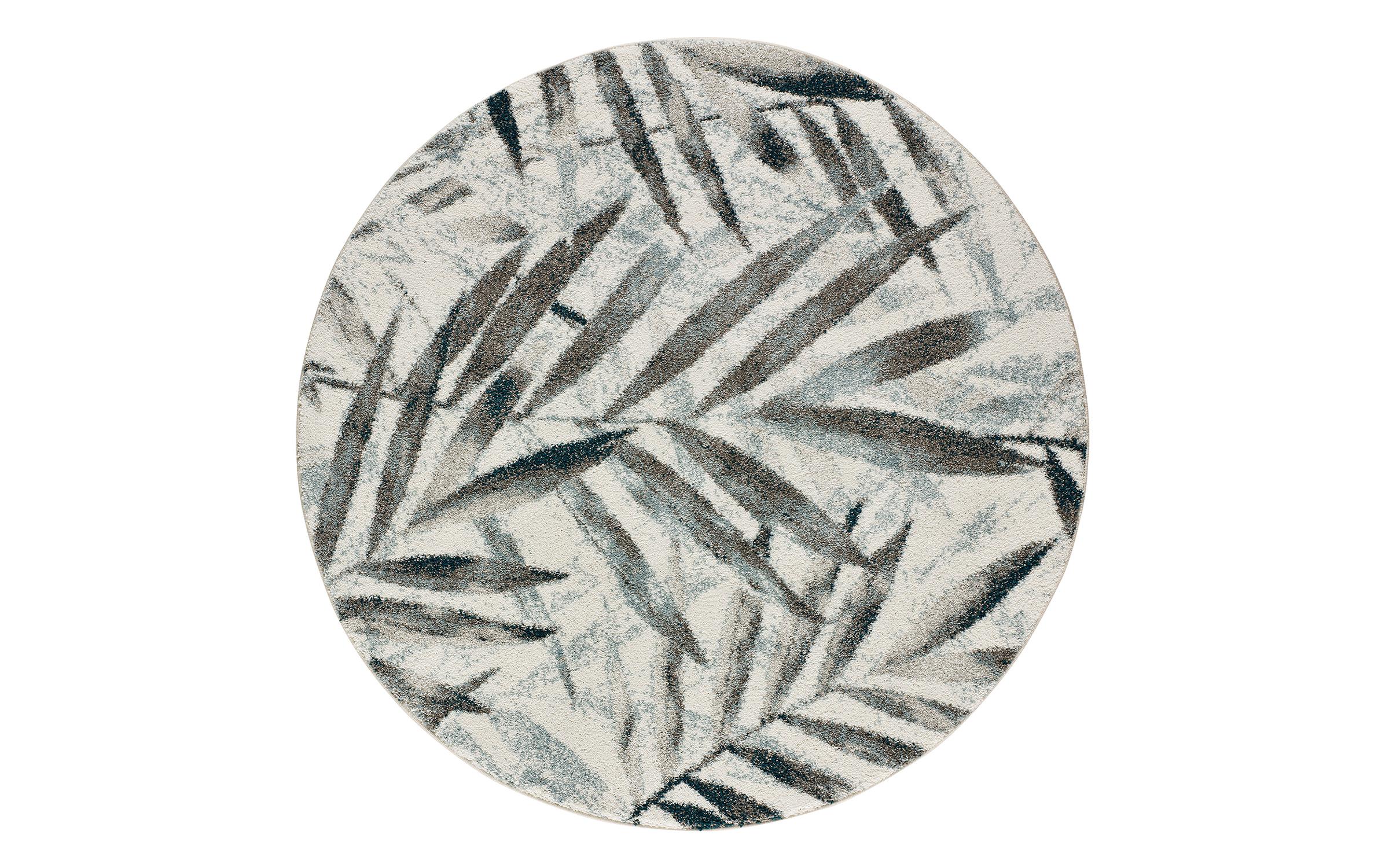 Round carpet Pedro 7319 black + white