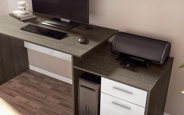 Office Juan 7350 oak anthracite + white glossy