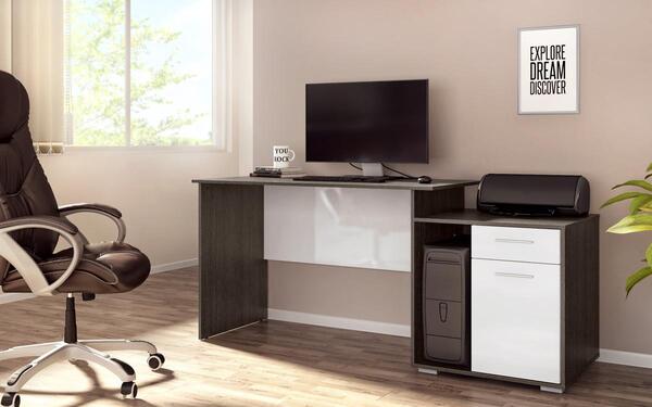 Office Juan 7350 oak anthracite + white glossy
