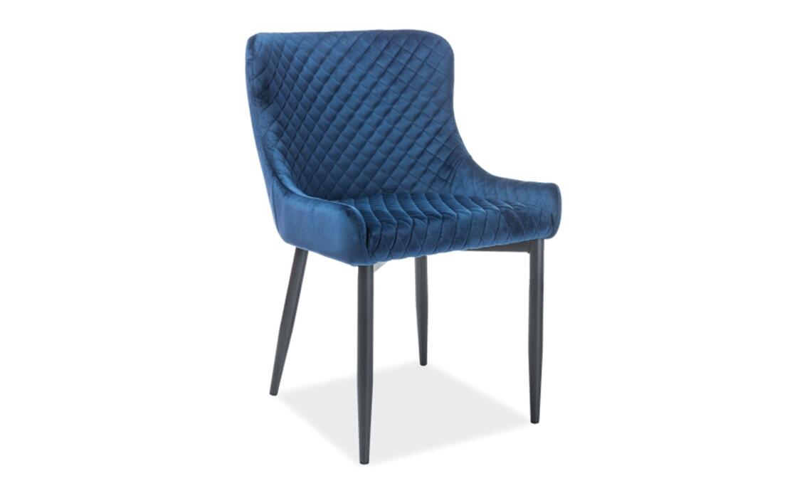 Chair Corona 3573 dark blue velvet