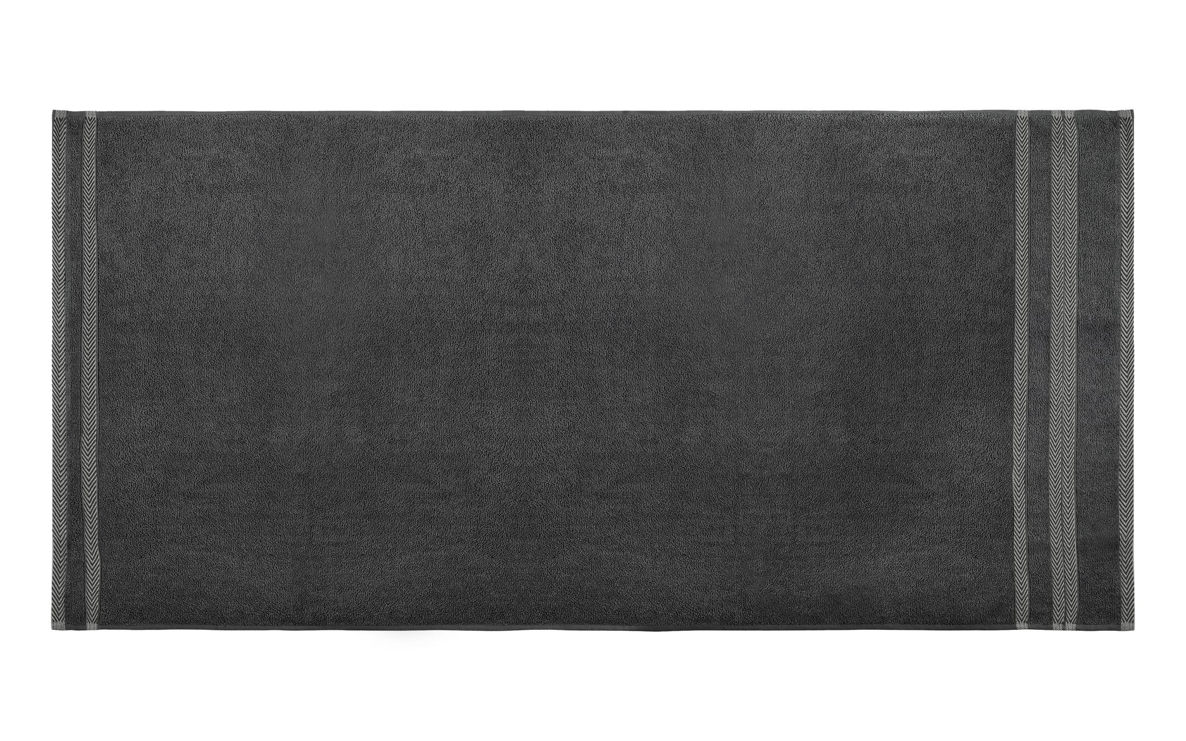 Seline towel 70x140 black + gray