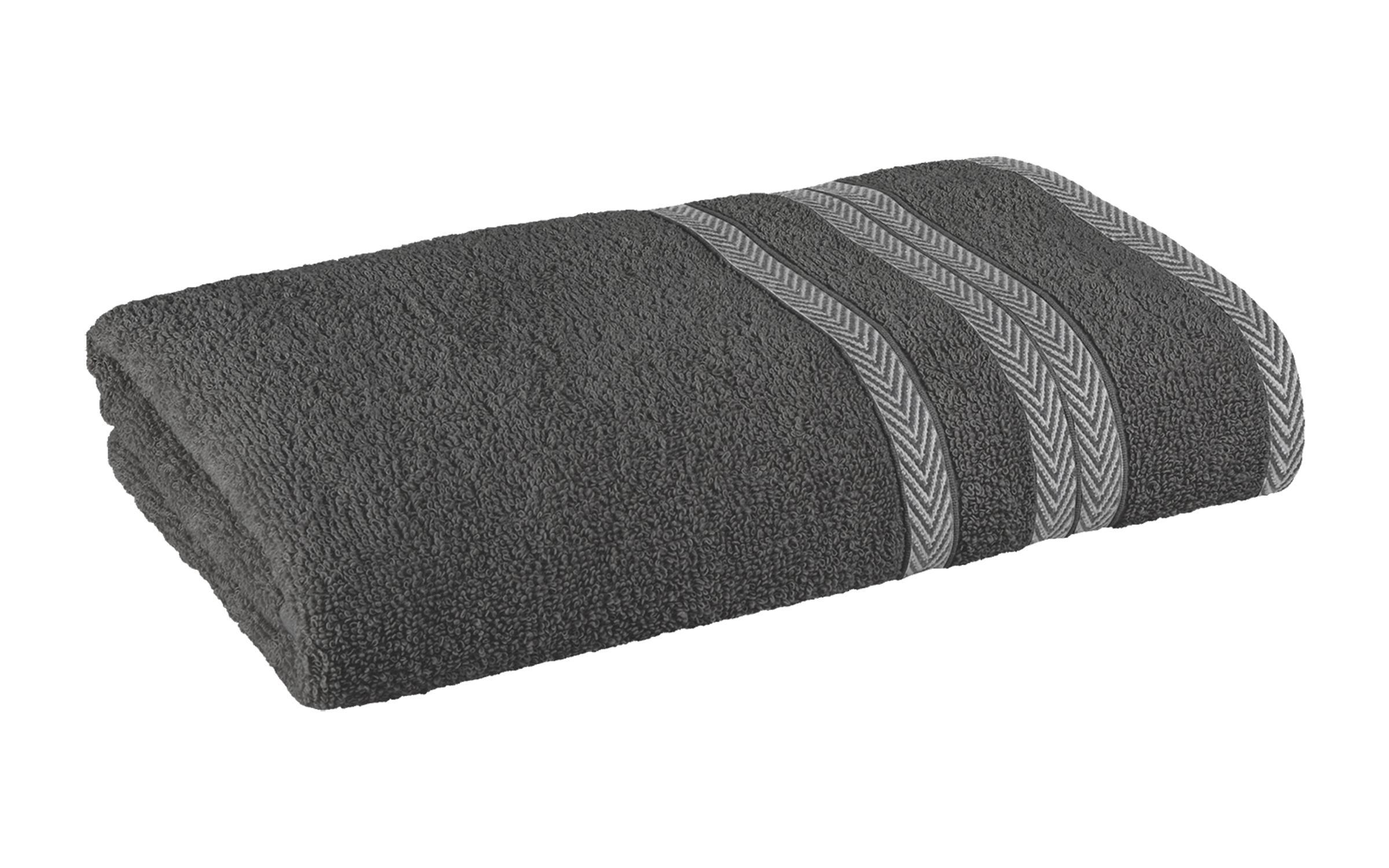 Seline towel 70x140 pink + black