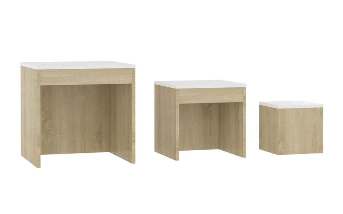 Living room tables set Lert 7850 oak sonoma + white