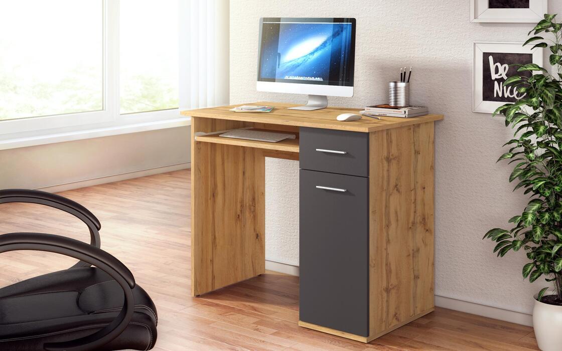 Office + keyboard surface Major 7124 wenge + oak sonoma