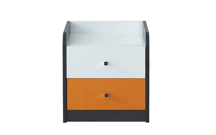 Bedside table Delian 6913 white + orange