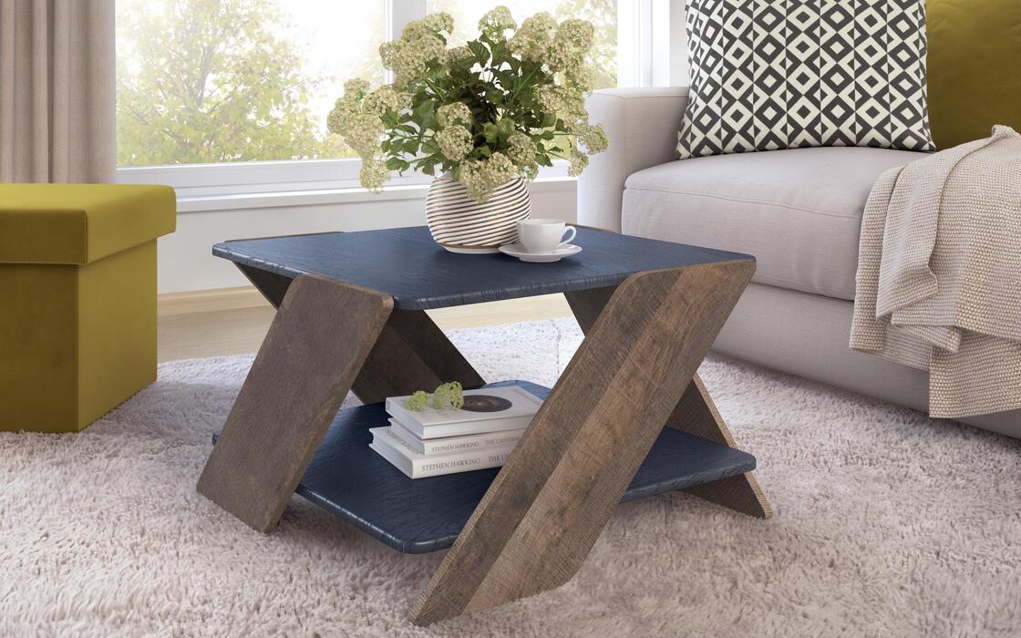 Coffee table Novak 9376 blue + colonial oak