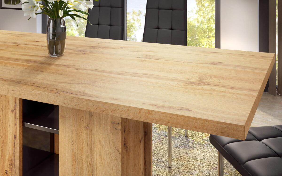 Table Pedrinho 1835 oak votan + black glossy